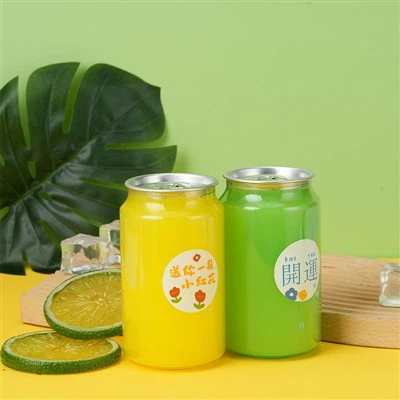 330ml 500ml plastična soda sok pločevinka z aluminijastim pokrovom